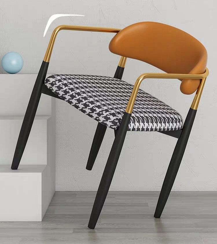 Modern Houndstooth Dining Chair | CHLOE - onehappyhome