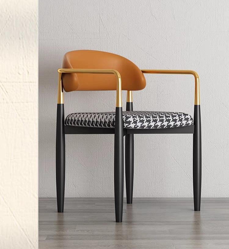 Modern Houndstooth Dining Chair | CHLOE - onehappyhome