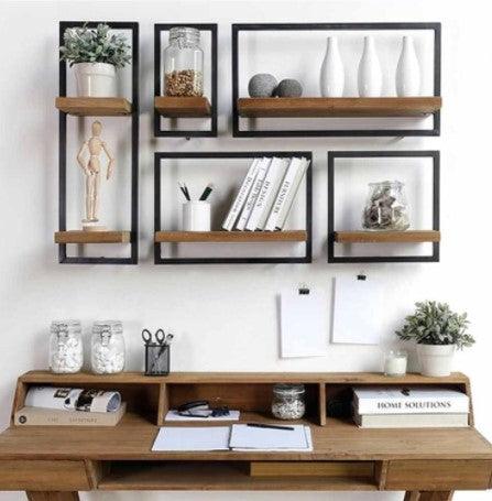 Modern Industrial Wall Shelf Unit | WEA - onehappyhome