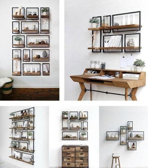 Modern Industrial Wall Shelf Unit | WEA - onehappyhome