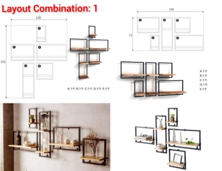 Modern Industrial Wall Shelf Unit | WEA - onehappyhome