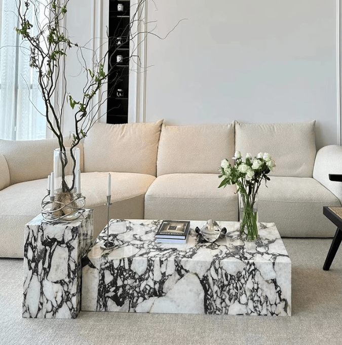 Modern Marble Coffee Table | KAIRAV - onehappyhome