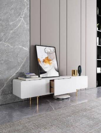 Modern Minimalist TV Console and Side Table | TESSA - onehappyhome