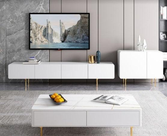 Modern Minimalist TV Console and Side Table | TESSA - onehappyhome