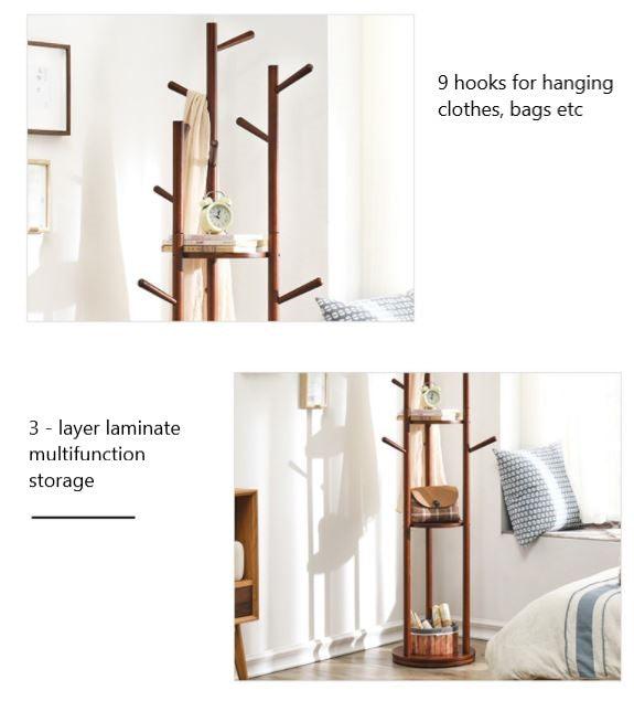 Modern Multipurpose Display Rack Wood Shelf | RITA - onehappyhome