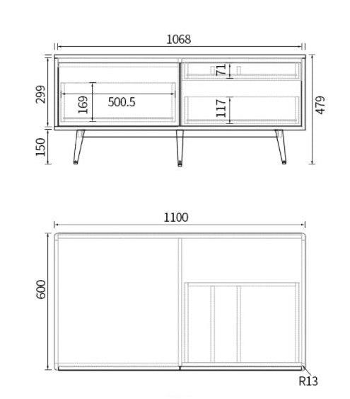 Modern Nordic TV Console and Coffee Table | THALIA - onehappyhome