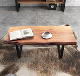 Modern Rustic Coffee Table in Solid Wood | THERESA - onehappyhome