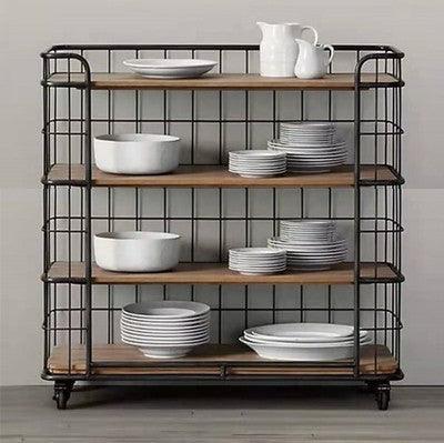 Modern Rustic Kitchen Bar Cart | NOVA - onehappyhome