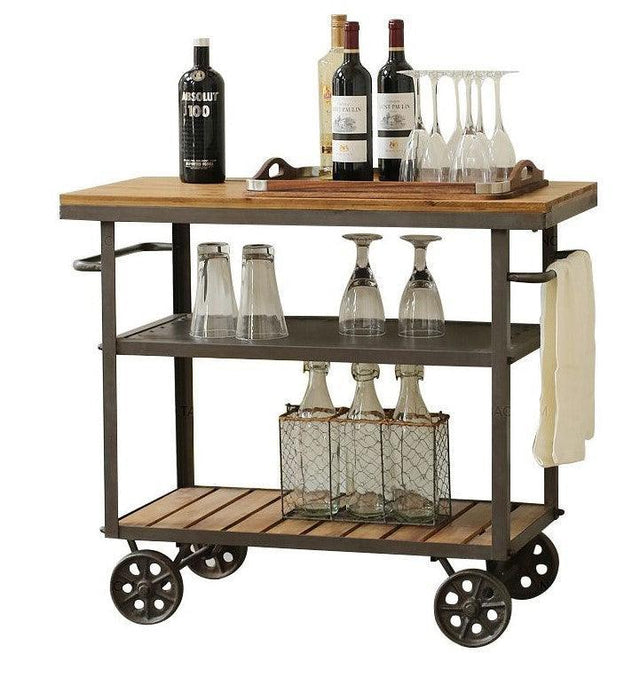 Modern Rustic Kitchen Trolley | VRINDA - onehappyhome