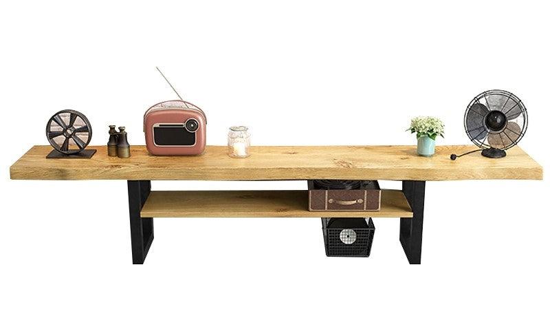 rustic solid wood tv console