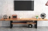 Modern Rustic TV Console in Solid Wood | THERESA - onehappyhome