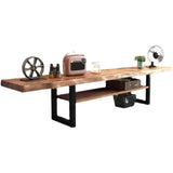 Modern Rustic TV Console in Solid Wood | THERESA - onehappyhome