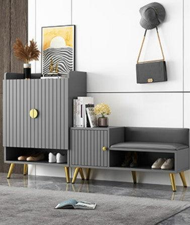 Modern Shoe Cabinet and Bench | CALVIN - onehappyhome