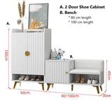 Modern Shoe Cabinet and Bench | CALVIN - onehappyhome