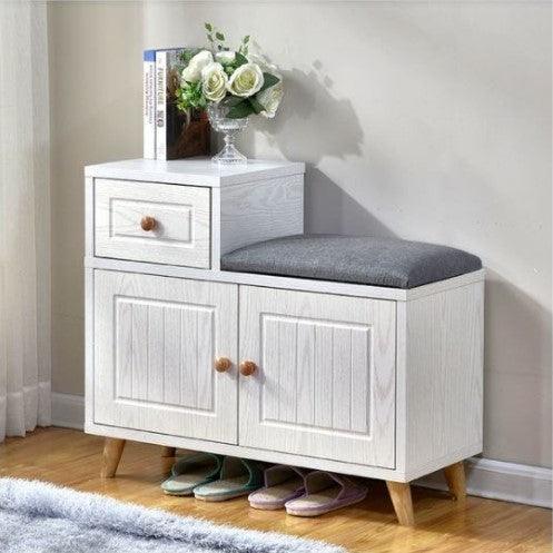 Modern Shoe Cabinet and Bench | CARLA - onehappyhome