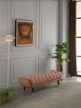 modern sofa bench pink