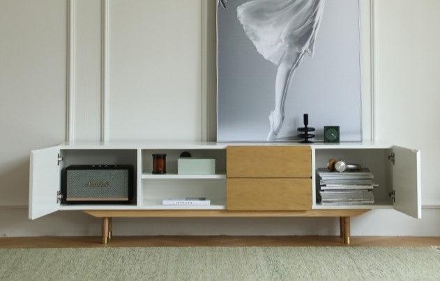 Modern TV Console/Solid Wood TV Cabinet | TILLY - onehappyhome