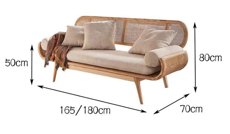 Natural Rattan Sofa | MALAYA - onehappyhome