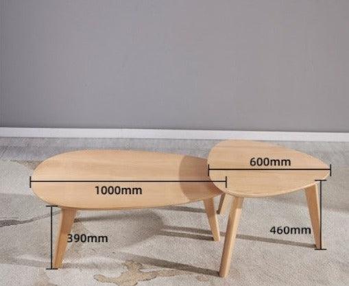 Nordic Solid Wood Coffee Table / Nesting Table | CAITLYN - onehappyhome