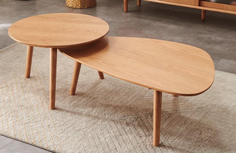 Nordic Solid Wood Coffee Table / Nesting Table | CAITLYN - onehappyhome