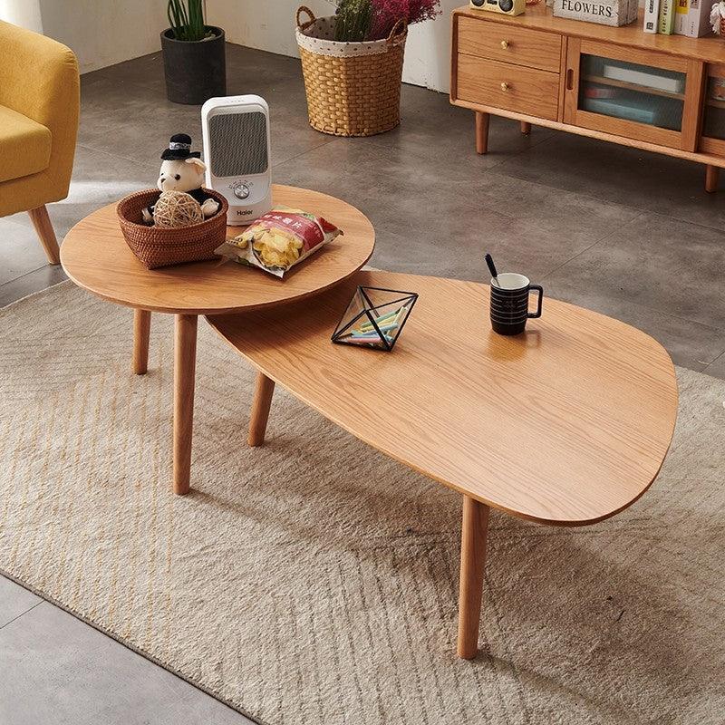 Nordic Solid Wood Coffee Table / Nesting Table | CAITLYN - onehappyhome