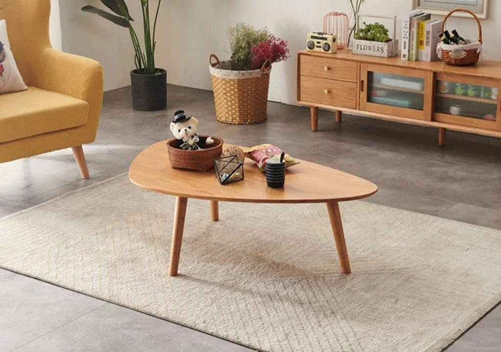 minimalist wood coffee table