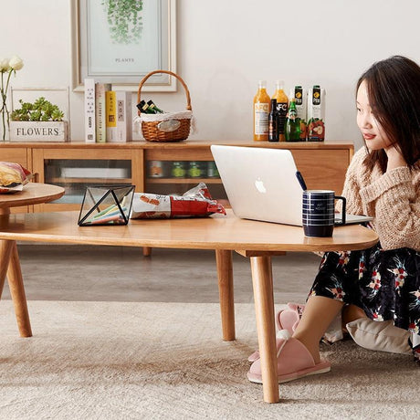Nordic Solid Wood Coffee Table / Nesting Table | CAITLYN - onehappyhome