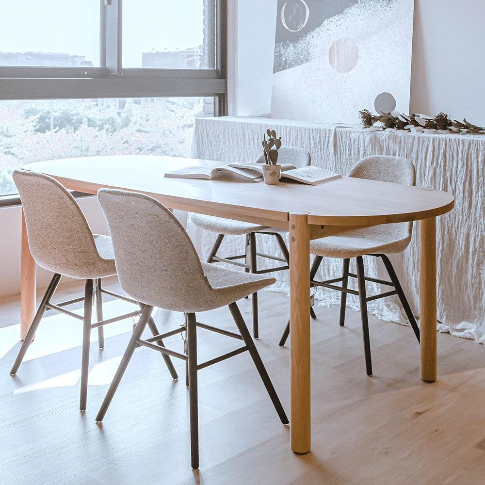Oak Solid Wood Dining Table | ANUSHA - onehappyhome