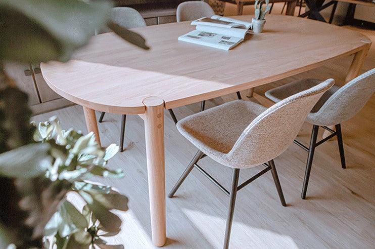 Oak Solid Wood Dining Table | ANUSHA - onehappyhome