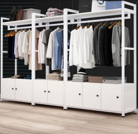 open wardrobe storage rack