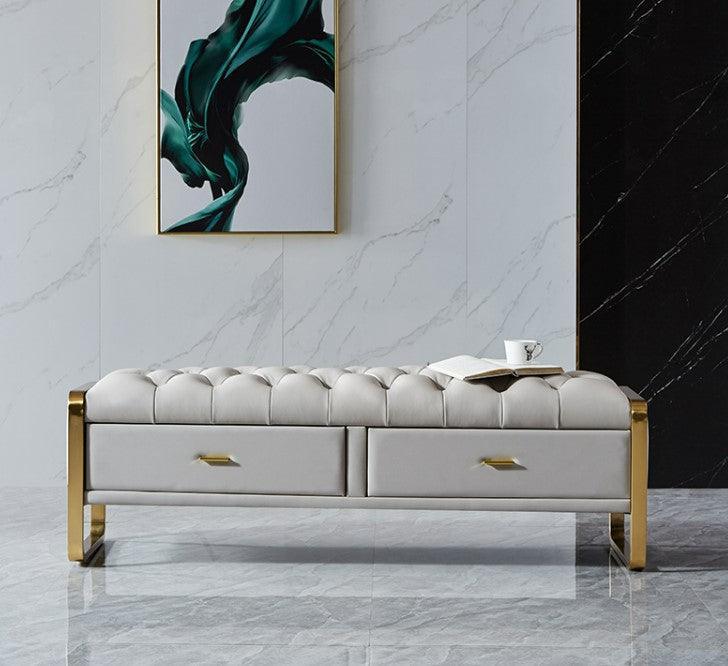 Ottoman Entryway Storage Bench | ROSELLE - onehappyhome