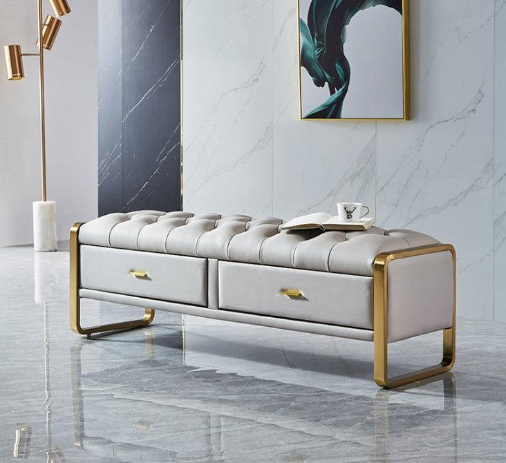 Ottoman Entryway Storage Bench | ROSELLE - onehappyhome