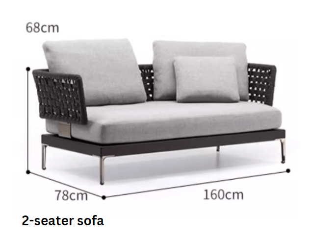 outdoor 2-seater sofa