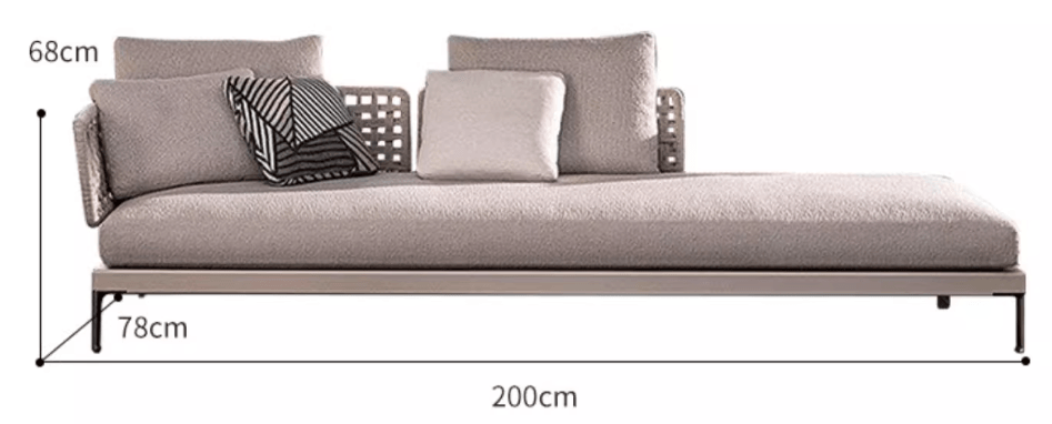 outdoor 3-seater sofa
