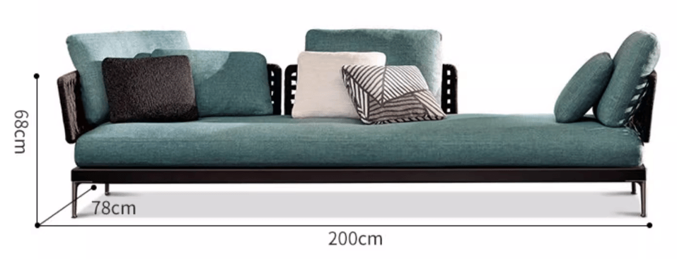 outdoor 3-seater sofa customize