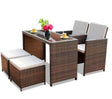 Outdoor Wicker Rattan Chair Set | FAMELA - onehappyhome