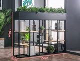 black display shelf partition