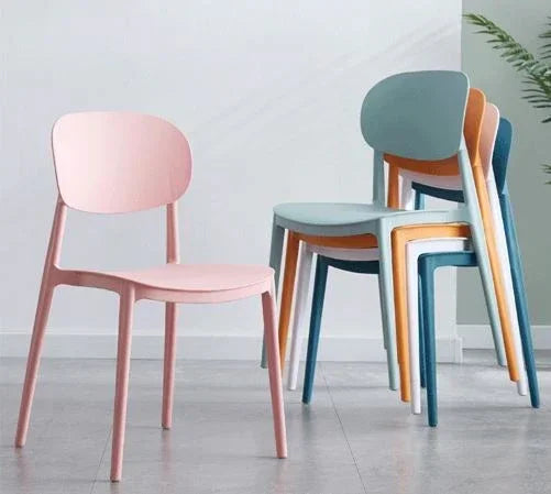stackable dining pp side chair available in different colors