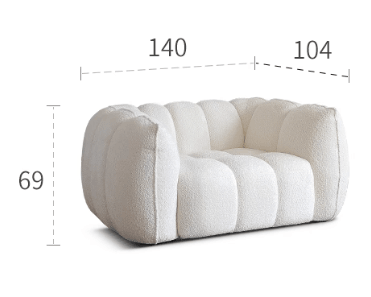 Pumpkin Boucle Sofa | BELLE - onehappyhome