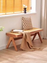 Rattan Bench | AMELY - onehappyhome