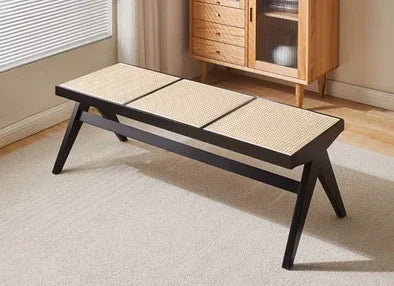 Rattan Bench | AMELY - onehappyhome