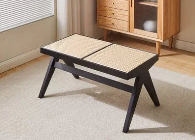 Rattan Bench | AMELY - onehappyhome