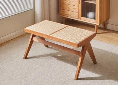 Rattan Bench | AMELY - onehappyhome