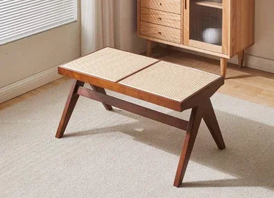 Rattan Bench | AMELY - onehappyhome
