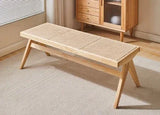 Rattan Bench | AMELY - onehappyhome
