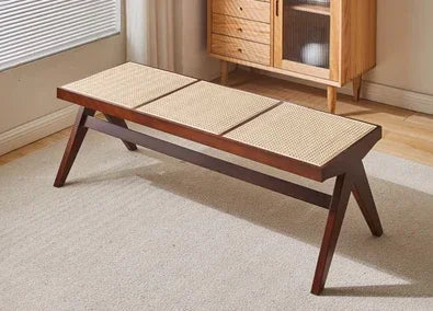 Rattan Bench | AMELY - onehappyhome
