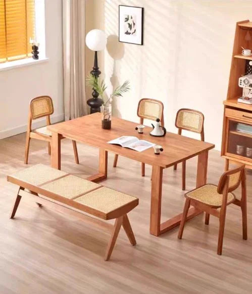 Rattan Bench | AMELY - onehappyhome