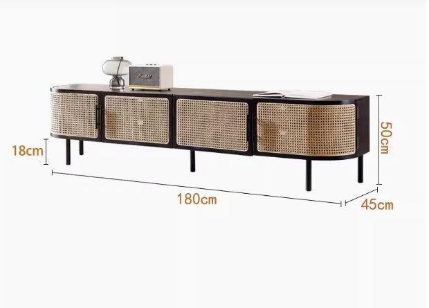 Rattan TV Console | PADAM - onehappyhome