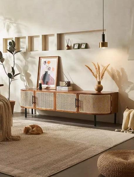Rattan TV Console | PADAM - onehappyhome