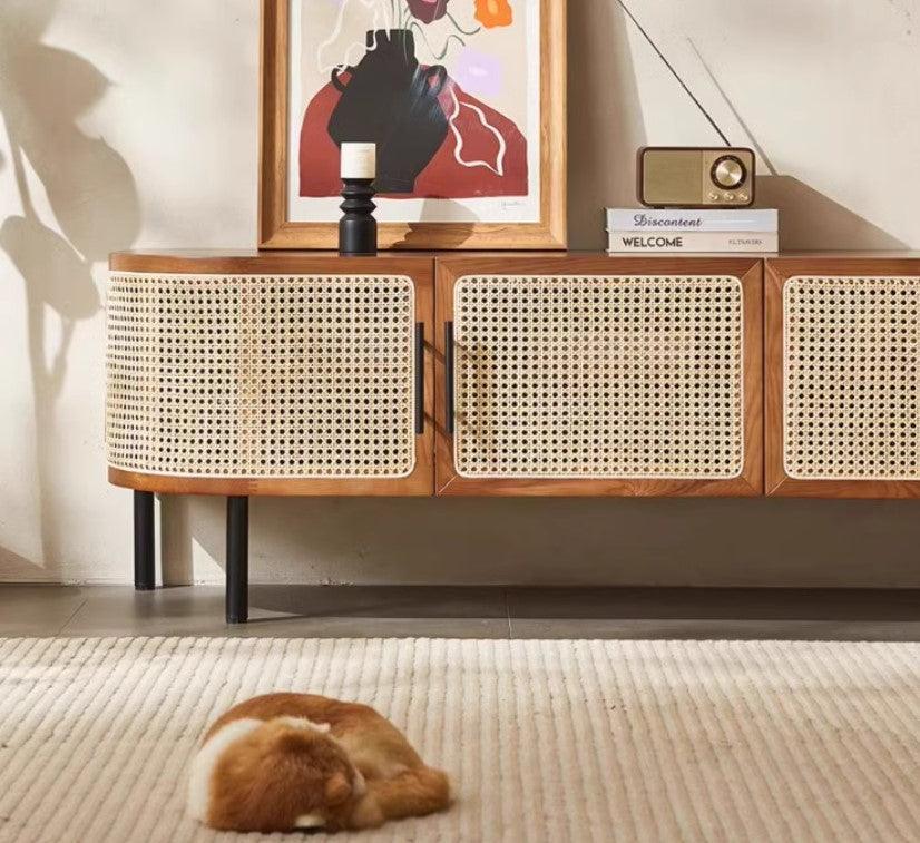 Rattan TV Console | PADAM - onehappyhome